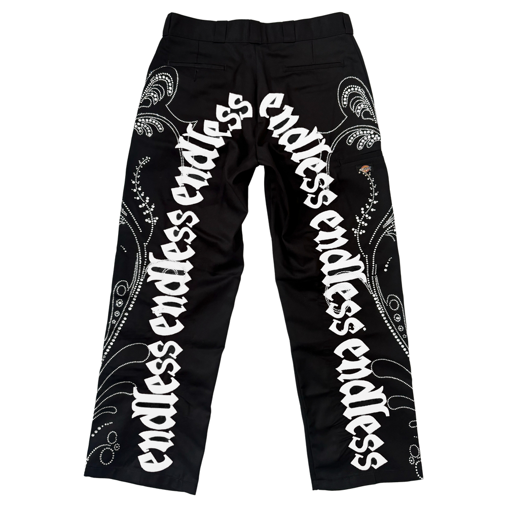 LESS BLACK/WHITE WORK PANTS